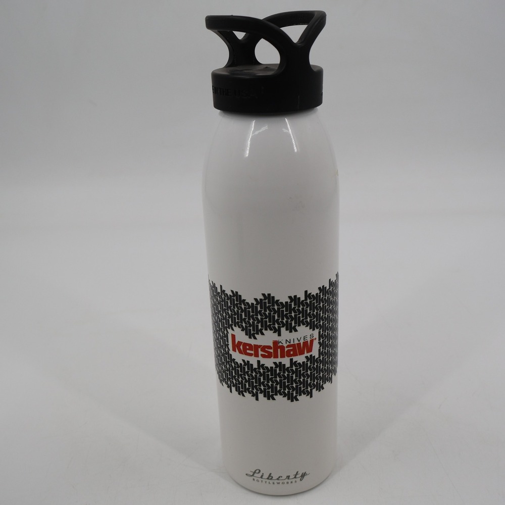 Liberty Bottleworks Kershaw Knives Water Bottle White Aluminum USA